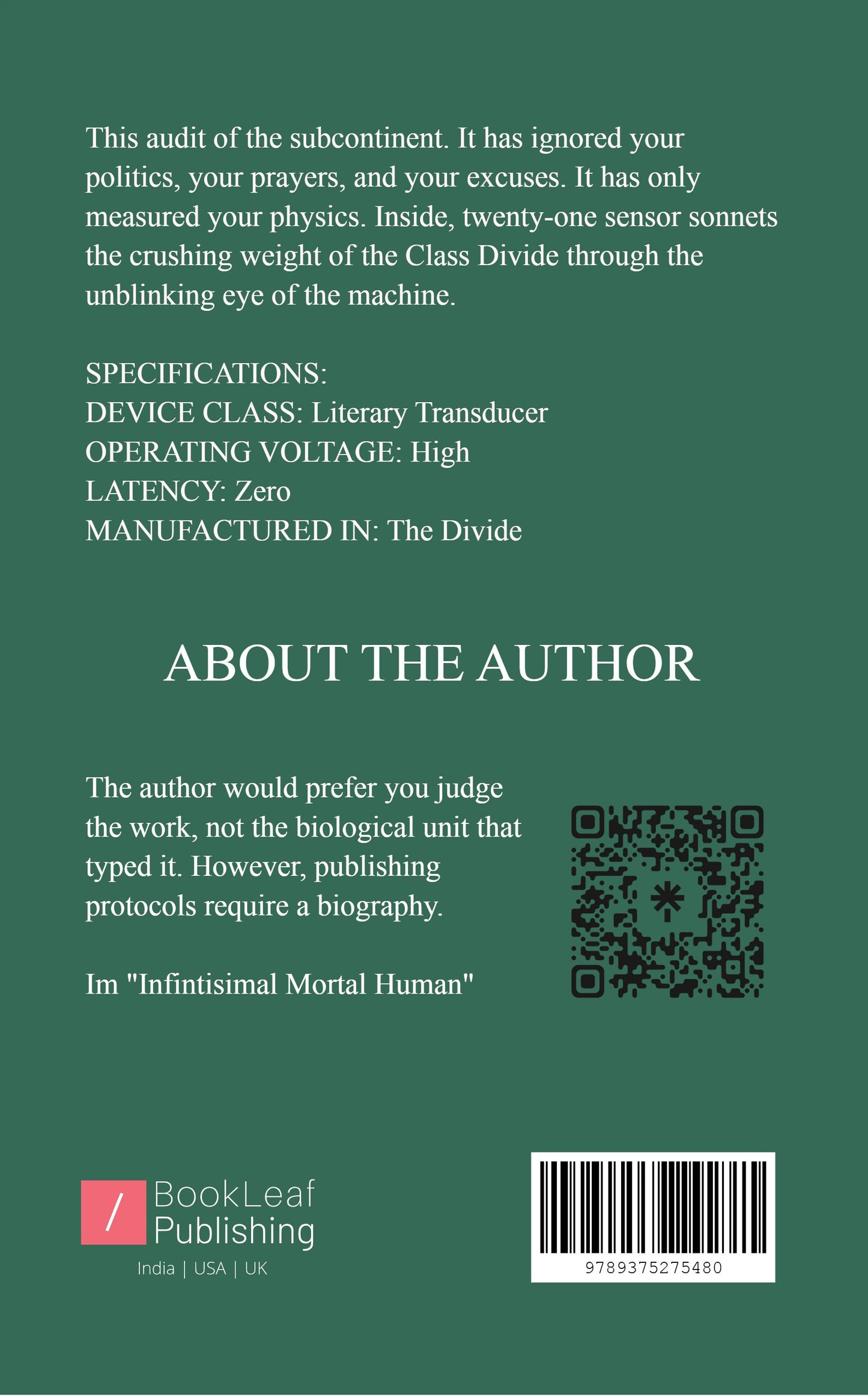 Sensor Sonnets