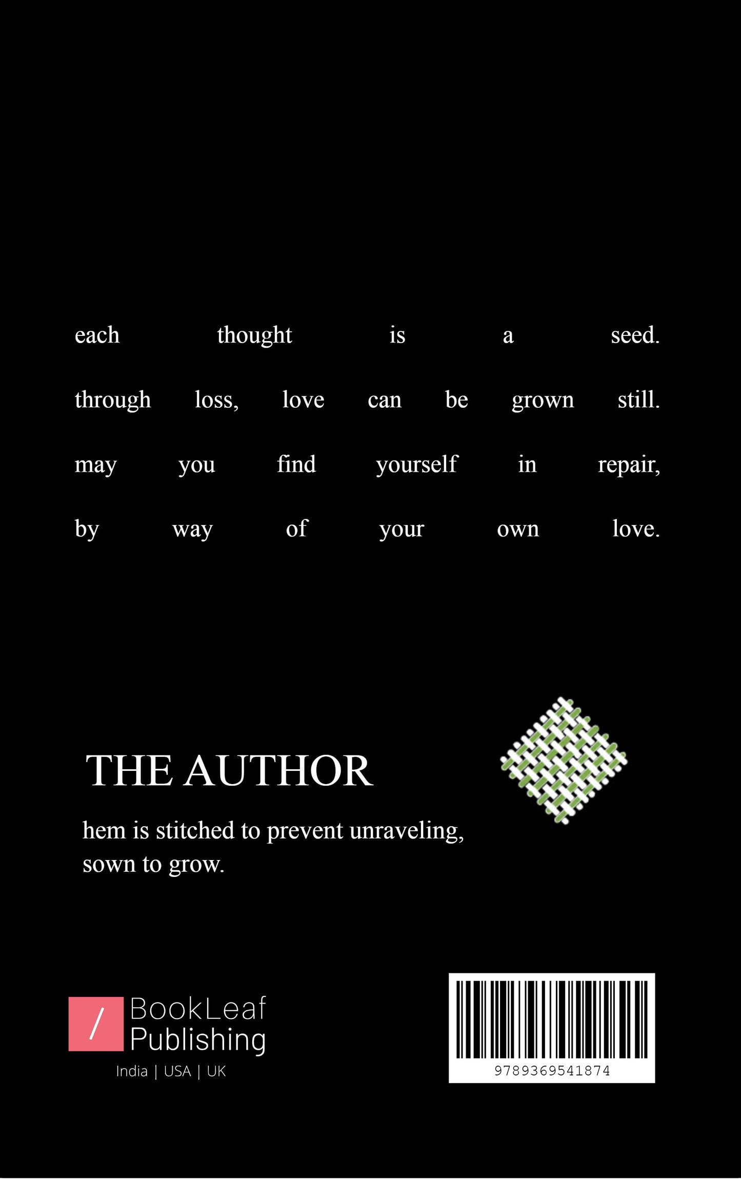 to mend: seeds are sewn