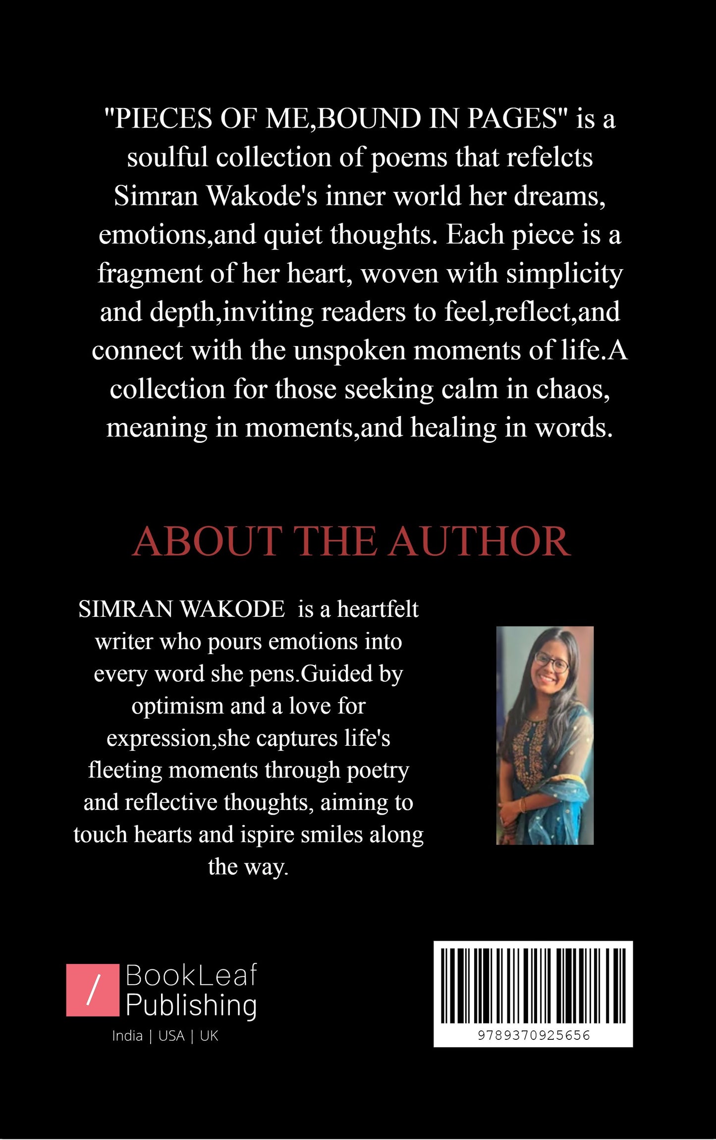 ''PIECES OF ME,BOUND IN PAGES''