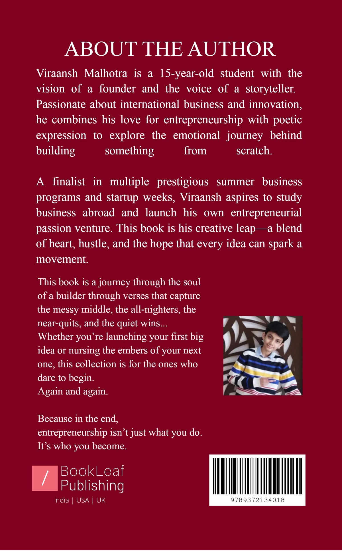The Teenpreneur's Verse