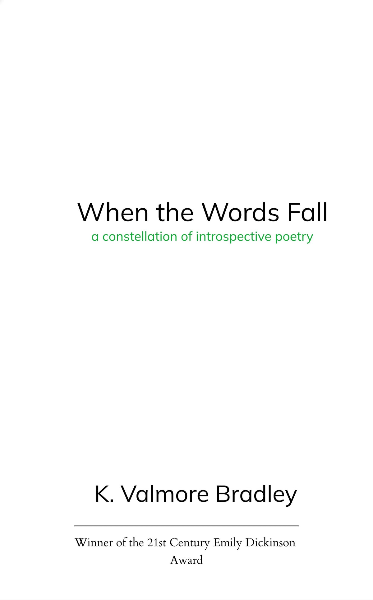 When the Words Fall
