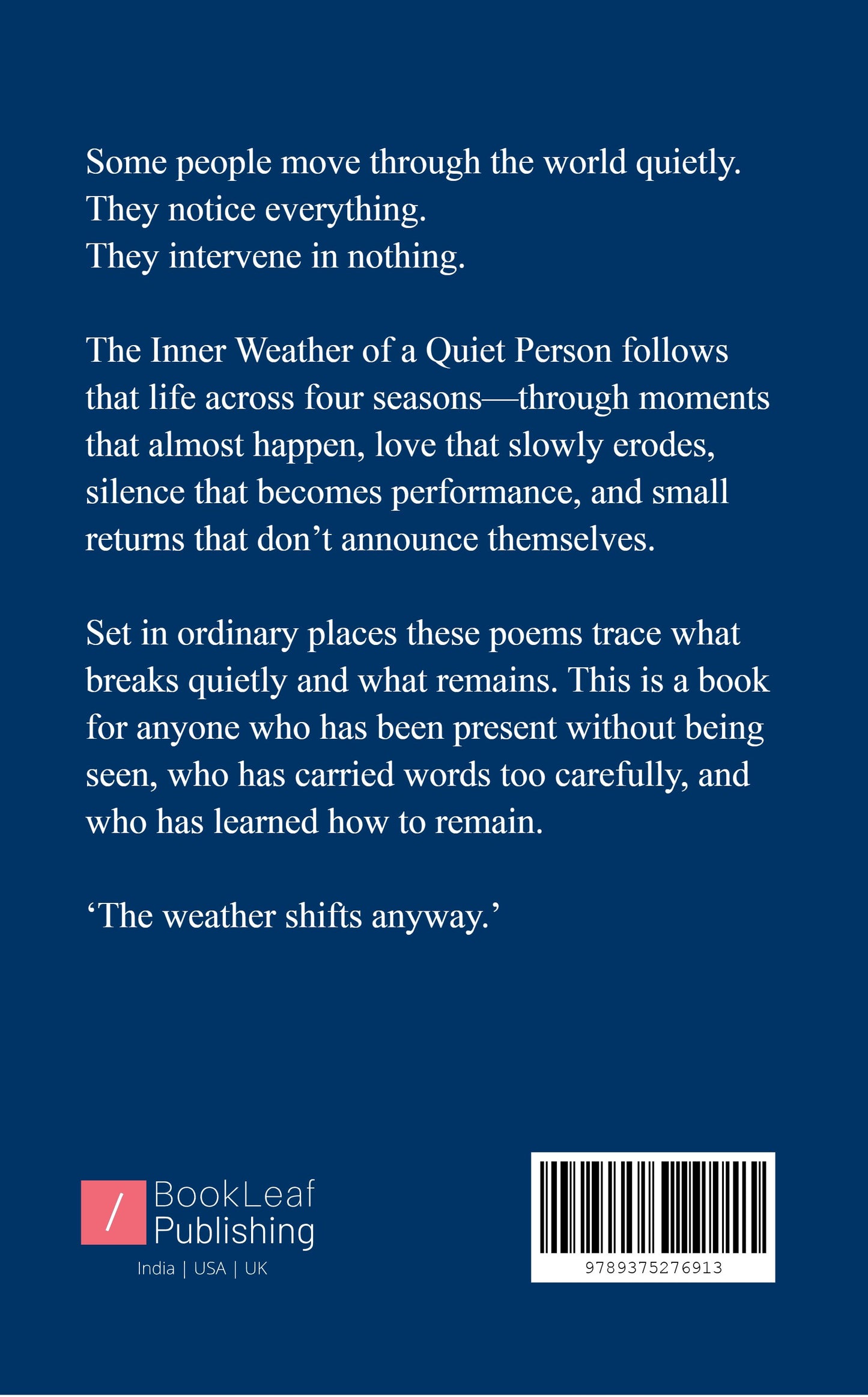 The Inner Weather of a Quiet Person