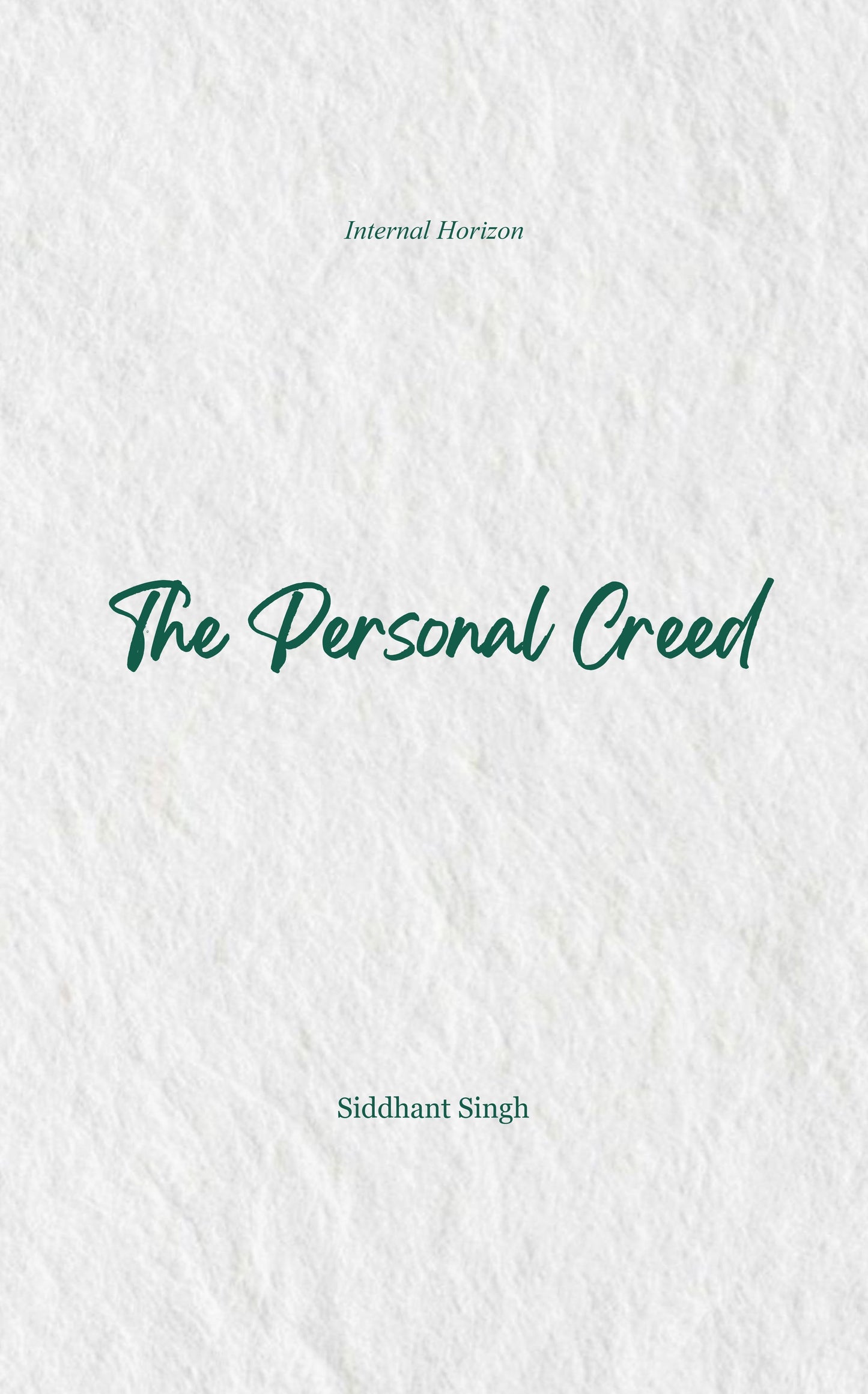 The Personal Creed