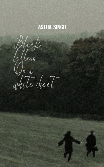 Black letters on a white sheet