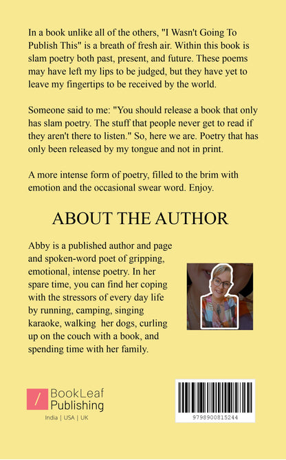 I Wasn't Going To Publish This